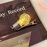 Daiiibabyyy  New Funny Light Bulb Hairpin Female Luminous Duckbill Hair Clip Dancing Party Led Headwear Glowing Light Bulb Hair Accessories