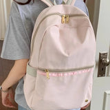 Daiiibabyyy  High-capacity Women Students Simple Backpack Preppy Y2k Aesthetic Casual Travel Backpacks All Match Fashion Kawaii Schoolbags