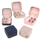 Daiiibabyyy Candy Color Jewelry Organizer Display Storage Box Travel Earrings Necklace Ring Holder Jewelry Case Boxes