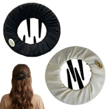 Daiiibabyyy  2pcs Flat Hair Clips for Women, Creaseless Non Slip Strong Hold Round Claw Clips, Hair Accessories for Thick & Thin Hair