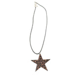 Daiiibabyyy  Y2K Jewelry Acrylic Star Leopard Print Pendant Necklace for Women Sexy Punk Beautiful Pink Star Necklace Accessories Grunge Goth
