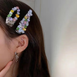 Daiiibabyyy Rhinestone Hair Pin Luxury Gems Hair Clip Hair Accessories for Women Tiaras Bride Bridesmaid Gifts Korea INS Romance Y2K Jewelry