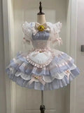 DAIIIBABYYY  -  Japan Maid Lolita Dress Jsk Lolita Cute Super Cute Sweet Soft Girl Princess Dress New