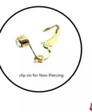 DAIIIBABYYY  -  1PC Fake Belly Button Ring Fake Belly Piercing Crown Clip On Umbilical Non Navel Fake Pircing Butterfly Cartilage Earring Clip