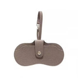 DAIIIBABYYY  -  Litchi Leather Glasses Storage Bag Hanging PU Leather Sunglasses Reading Glasses Box Pressure Resistant Portable Eyewear Holder