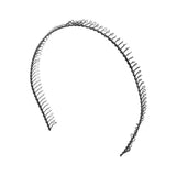 Daiiibabyyy  Creative Cross Wave Shape Headband Spring Shape Double Layer Thin Metal Hair Hoop Elastic Headwear Men Hair Bands Wash Face