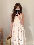 DAIIIBABYYY  -  Bohemian Women Sweet Fresh Floral Vest Dress Summer 2025 New Style French Vacation Style Mid Length Vestidos