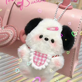 Daiiibabyyy Kawaii Plush Puppy Doll Toys Keychian Cartoon Bag Pendant Charms Car Keyring For Women Girls Birthday Gifts