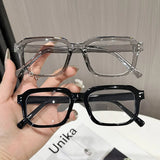 Daiiibabyyy  Ultra light Retro Elegant Oval Eyewear Men's And Women's Anti Blue light Eyeglasses Rice Nail Square Frame Glasses
