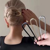 Daiiibabyyy  Metal Pearl Hairpins Metal U-Shaped Hair Clip Pins Vintage Long Thick French Pins Hair Sticks For Women Gifts