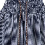 Daiiibabyyy  Korean Women's Casual Shorts With Elastic Waist And Drawstring Pleated Plaid A-line Wide-leg Hot Pants For Trendy Girls EHL7