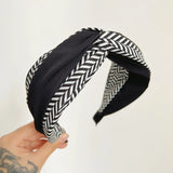 Daiiibabyyy  Wide Fabric Headbands For Women Girls Flower Knotted Hairbands Female Hair Bands Hair Hoops Hair Accessories
