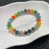 DAIIIBABYYY  -  8MM Natural Colored Candy Agate Bracelet Crystal Reiki Healing Gemstone Fashion Fengshui Jewelry Festival Gift 1pcs