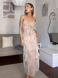 Daiiibabyyy  Women's Solid Color Elegant Casual Style Versatile Heavy Embellished Semi-Transparent Dress Fashion Women Dresses New BQZ7