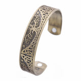 DAIIIBABYYY  -  Tree of Life Stainless Steel Zinc Alloy Magnetic Open Bracelet for Men and Women Fashion Retro Jewelry Gift New 2024