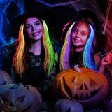 Daiiibabyyy 5/30PCs Colorful Luminous Braids Butterfly Glitter Fiber Optic Hair LED Silk Braids Bar Prom Aid Supplies Hairband Hair Decor