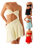 Daiiibabyyy  Elegant Off-Shoulder Bodycon Dress with Cutout Detail and Ruched Design Perfect for Summer Parties and Beach Outings