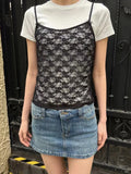 Daiiibabyyy Women Floral Lace Sexy Crop Top 2024 Fashion Summer Sleeveless Slim Camisole Smock Tops Y2k Streetwear Vintage Sweet Tank Top