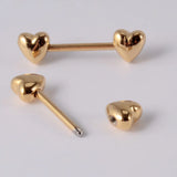DAIIIBABYYY  -  1 Pair Stainless Steel Love Heart Shape Nipple Piercing Cubic Zirconia Butterfly Crown Barbell Tongue Piercing Body Jewelry