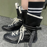 DAIIIBABYYY  -  Women's Boxing Boots 2025 Brand Comfy Retro Maillard Sporty Football Style Ankle Boots for All seasons Daily Life Footwear