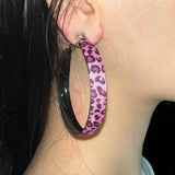 Daiiibabyyy  Y2K Pink Sexy Leopard Print DIY Earrings for Women Cute Fashion Punk Charm Geometric Earrings Accessorie Goth Jewelry Aesthetics