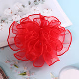 Daiiibabyyy  1PC Ruffled Organza Hair Scrunchies, Multi - Color Chiffon Hair Ties, Stylish Hair Accessories, Ideal for Daily & Party Looks