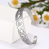 DAIIIBABYYY  -  Viking Stainless Steel Bracelets Valknut Nordic Triskelion Vintage Gothic Irish Knot Amulet Cuff Bangle for Men Women