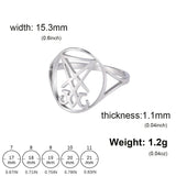 DAIIIBABYYY  -  Lucifer Sigil stainless steel ring for men and women, fashionable retro Satan Leviathan cross amulet jewelry gift