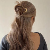 Daiiibabyyy  Silver Color Metal U Shape Hair Stick for Women Daily Hairstyle Ponytail Holder Hair Forks Hairpins Hair Jewelry Accessories