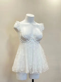 Daiiibabyyy  Elegant Pajamas Women's Sleep Dress Mesh Satin Floral Suspender Nightdress Pure Underwear Loungewear Lingerie Sexy Sleepwear