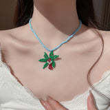 DAIIIBABYYY  -  Sweet Shell Beads Necklace Colorful Handmade Bohemia Beads Necklace Jewelry Coconut Tree Pendant Seaside Vacation Choker Beach