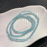 DAIIIBABYYY  -  3.5MM Natural Blue Apatite Triple Circle Bracelet Crystal Healing Stone Gemstone For Women Birthday Lover Gift 1PCS