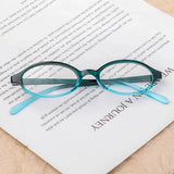 DAIIIBABYYY  -  Retro Red Green Oval Small Frame Glasses Women's Anti Blue Light Glasses Fashion Y2K Style Girls Eyeglasses Frame Female