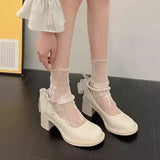 DAIIIBABYYY  -  2pairs Women Sexy Lace Flower Fashion Ultra-thin Transparent Summer Japan Style Hollow Mesh Crew Socks Harajuku Retro Long Socks