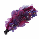 Daiiibabyyy  New Anti-Slip Banana Clip Retro Style Elegant Rose Twist Clip Handmade Ponytail Clip For Women