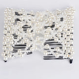 Daiiibabyyy  DIY Women Elastic Magic Hair Combs Vintage Hair Clip Claw Bun Maker Tools Hairstyle Fashion Pearl Beads Hairdo Hair Accessories
