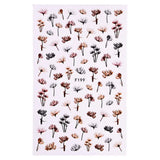 Daiiibabyyy 1pcs 3D Nails Art Stickers Colorful Flower Designs Water Transfer Decals Adhesive Sliders Nail Art Decorations Manicure Sticker
