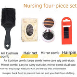 DAIIIBABYYY  -  Synthetic Hair Extensions For Women Hair Middle Parted Side Swept Bangs Wave Lazy Curling Summer Fashion Head Cover