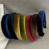 Daiiibabyyy  Women's Velvet Padded Headband Wide Sponge Hair Hoop for Crown Volume Vintage Style Hairband Soft Touch Daily Hair Accessories
