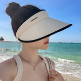 Daiiibabyyy Summer Sun Hats For Women Visor UV Protection Top Empty Caps Outdoor Beach Sports Tennis Golf Running Sunscreen Cap For Lady Hat