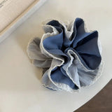 Daiiibabyyy  1pc Korean style design blue cake headband, small, fresh, quick drying double-layer hair tie, large intestine headband