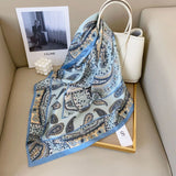 DAIIIBABYYY  -  New Silk Square Scarf Women Luxury Floral Print Kerchief Soft Satin Hairband Hands Bag Ribbon Foulard Hijab Neckerchief Headband