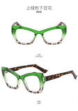 Daiiibabyyy  Large Frame Cat Eye Reading Glasses, Personalized Fashion Glasses, High-definition Anti Blue Light Presbyopia Glasses, 0 To+400