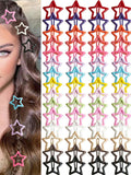 Daiiibabyyy  20-70Pcs Colorful Star Hair Clips, Hollow Star Barrettes, Cute Y2K Hair Accessories for Women & Girls, Perfect for Daily Styling