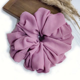 DAIIIBABYYY  -  Big Size Chiffon Scrunchies For Muslim Women Custom Elastic Volumizing Oversized Neat stitching Malaysian Bunch Hair Tie
