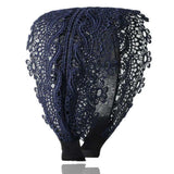 DAIIIBABYYYY  -  Wide Women Hairband Solid Lace Turban Solid Elastic Hair Bands Hair Accessories Headband for Women Girls Headdress