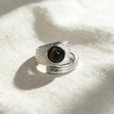 Daiiibabyyy  Minimalist Silver Color Big Stone Rings for Women Minimalist Handmade Couple Minimalist Ring Prevent Allergy Fine Jewelry Gift