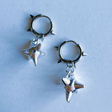 Daiiibabyyy  Goth Jewelry Irregular Rivet Ball Earrings Korean Fashion Spiked Drop Earrings Punk Aesthetic Women Accessories Rock Grunge