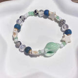 DAIIIBABYYY  -  Ceramic Conch Beaded Bracelet Cartoon Korean Style Star Bracelets For Women Handmade Bracelet Friend Jewelry Gift