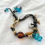 Daiiibabyyy  Boho Adjustable Bracelet for Women,Natural Stone & Copper Handwoven Beaded Jewelry Gift